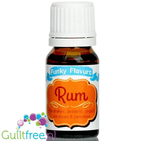 Funky Flavors Basic Rum 10ml - rumowe kropelki aromatyzujące bez cukru, słodzików i tłuszczu by Funky Flavors (funky-flavors-rum-aromat-rumowy-bez-cukru-bez-tluszczu)