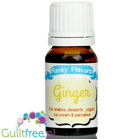 Funky Flavors Basic Ginger 10ml - imbirowe kropelki aromatyzujące bez cukru, kalorii i słodzików by Funky Flavors (funky-flavors-ginger-aromat-imbirowy-bez-cukru-bez-tluszczu)
