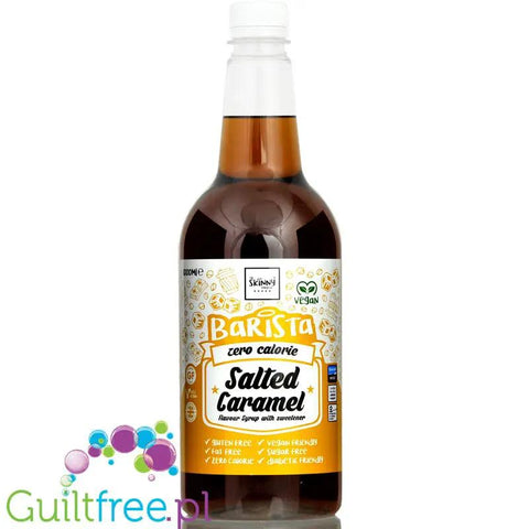 Skinny Food Barista Salted Caramel 1L - syrop zero kalorii do kawy, bez cukru by Skinny Food (skinny-food-co-barista-zero-calorie-coffee-syrup-1l-salted-caramel)