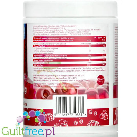 AllNutrition Sugar Free Jelly Cherry - wiśniowa galaretka bez cukru by AllNutrition (allnutrition-sugar-free-jelly-cherry-wisniowa-galaretka-bez-cukru)