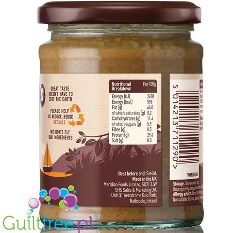 Meridian Peanut Crunchy - czyste masło orzechowe 100% bez cukru i soli by Meridian (meridian-czyste-maslo-orzechowe-crunchy-bez-cukru-i-soli)