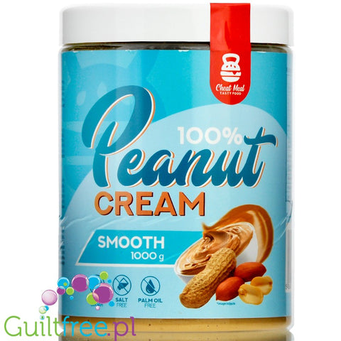 Cheat Meal Peanut Cream 100% 1kg Smooth - czyste masło orzechowe 1kg by Cheat Meal Nutrition (cheat-meal-peanut-cream-100-1kg-smooth-czyste-maslo-orzechowe-1kg)