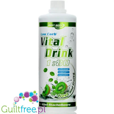 Vital Drink Kiwi & Agrest 1L - koncentrat bez cukru z witaminami by Best Body Nutrition (vital-drink-kiwi-agrest-1l-koncentrat-bez-cukru-z-witaminami)