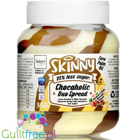 Skinny Food Chocaholic Spread DUO krem do smarowania bez cukru ze stewią by Skinny Food (skinny-food-chocaholic-spread-duo-krem-do-smarowania-bez-cukru-ze-stewia)