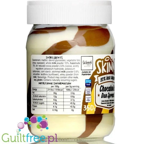 Skinny Food Chocaholic Spread DUO krem do smarowania bez cukru ze stewią by Skinny Food (skinny-food-chocaholic-spread-duo-krem-do-smarowania-bez-cukru-ze-stewia)