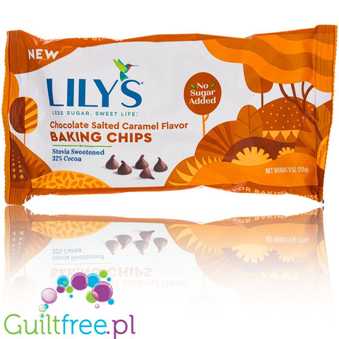 Lily's Sweets Chocolate & Salted Caramel Baking Chips - kropelki bez cukru Czekolada & Słony Karmel, tylko ze stewią i erytrolem by Lily's Sweets (lily-s-sweets-chocolate-salted-caramel-baking-chips-kropelki-bez-cukru-czekolada-slony-karmel-tylko-ze-stewia-i-erytrolem)