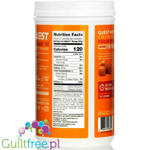 Quest Protein Powder, Salted Caramel - Mieszanka Białkowa Solony Karmel by Quest Nutrition (quest-protein-powder-salted-caramel)