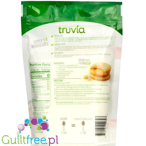 Truvia Stevia Sweet Complete 1:1 - słodzik zero kcal w krystzałkach ze stewią i erytrolem by Truvia (truvia-sweet-complete-all-purpose-sweetener-16-oz-454g)