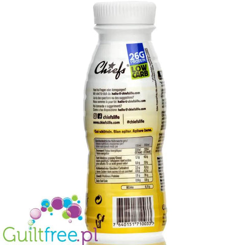 Chiefs Milk Protein Shake Vanilla Drive- shake proteinowy RTD bez laktozy, 26g białka 170kcal by Chiefs (chiefs-milk-protein-shake-vanilla-drive)