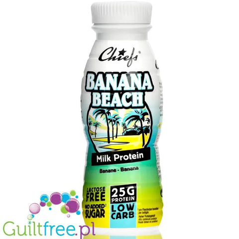 Chiefs Milk Protein Shake Banana Beach - shake proteinowy RTD bez laktozy, 25g białka 165kcal by Chiefs (chiefs-milk-protein-shake-banana-beach)