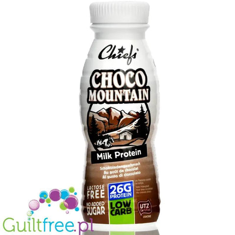 Chiefs Milk Protein Shake Choco Mountain - czekoladowy szejk proteinowy RTD bez laktozy, 26g białka 188kcal by Chiefs (chiefs-milk-protein-shake-choco-mountain)