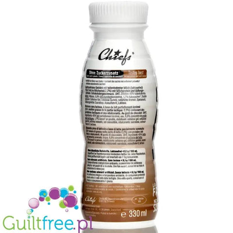 Chiefs Milk Protein Shake Choco Mountain - czekoladowy szejk proteinowy RTD bez laktozy, 26g białka 188kcal by Chiefs (chiefs-milk-protein-shake-choco-mountain)