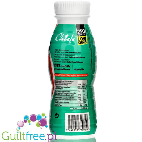 Chiefs Coffee County Caramel Macchiato - kawowo-karmelowy szejk proteinowy RTD bez laktozy, 25g białka 165kcal by Chiefs (chiefs-milk-protein-shake-coffee-county-caramel-macchiato)