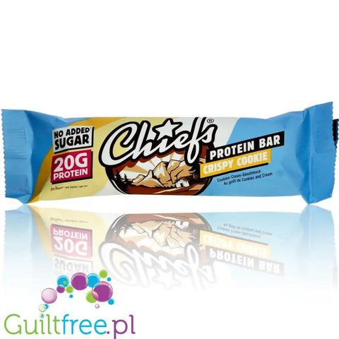 Chiefs Protein Bar Crispy Cookie - baton proteinowy, Ciasteczko & Mleczna Czekolada,20g białka & 200kcal by Chiefs (chiefs-protein-bar-crispy-cookie)