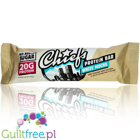 Chiefs White Chocolate Mocha - baton proteinowy, Kawa & Biała Czekolada,20g białka & 200kcal by Chiefs (chiefs-white-chocolate-mocha)