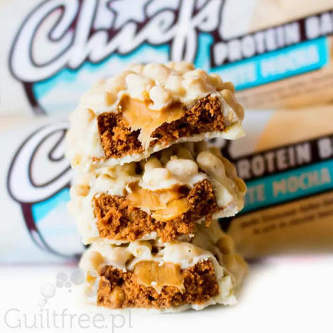 Chiefs White Chocolate Mocha - baton proteinowy, Kawa & Biała Czekolada,20g białka & 200kcal by Chiefs (chiefs-white-chocolate-mocha)