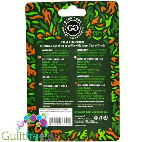 Good Good Sweet Tabs of Stevia - słodzik ze stewią i erytrolem 200 pastylek by Good Good Keto (good-good-sweet-tabs-of-stevia-slodzik-ze-stewia-200-pastylek)