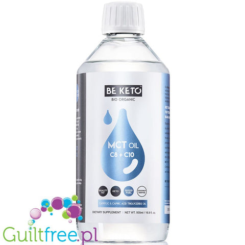 BeKeto™ olej MCT C8 + C10 0,5L - płynny olej MCT, 60% C8 & 40% C10 by BeKETO (beketo-olej-mct-c8-c10-1l)