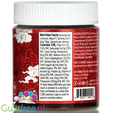 Lakanto Suntella - wegański keto krem czekoladowy z monkfruit na miazdze słonecznikowej by Lakanto (lakanto-suntella-sugar-free-chocolate-sunflower-spread-10-oz)