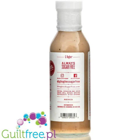 G. Hughes Salad Dressing, Raspberry Vinaigrette - sos sałatkowy z sokiem malinowym i śliwką, bez cukru by G.Hughes Smokehouse (g-hughes-sugar-free-salad-dressing-raspberry-vinaigrette-12-fl-oz)