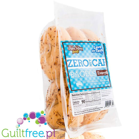 ThinSlim Zero Carb Bagels, Everything - proteinowe bajgle bezwęglowodanowe z ziarnami i przyprawami 90kcal by ThinSlim Foods (thinslim-zero-carb-bagels-everything-spice-proteinowe-bajgle-bezweglowodanowe-z-ziarnami-i-przyprawami-90kcal)