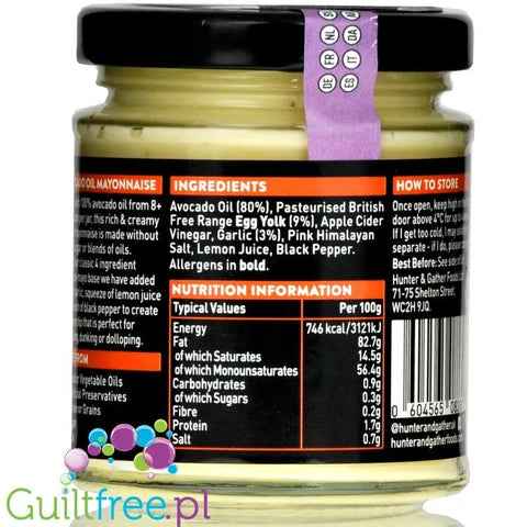 Hunter & Gather Garlic Avocado Mayo - czosnkowy keto majonez z awokado, 4 składnikowy by Hunter & Gather (hunter-gather-garlic-avocado-mayo-czosnkowy-keto-majonez-z-awokado-4-skladnikowy)