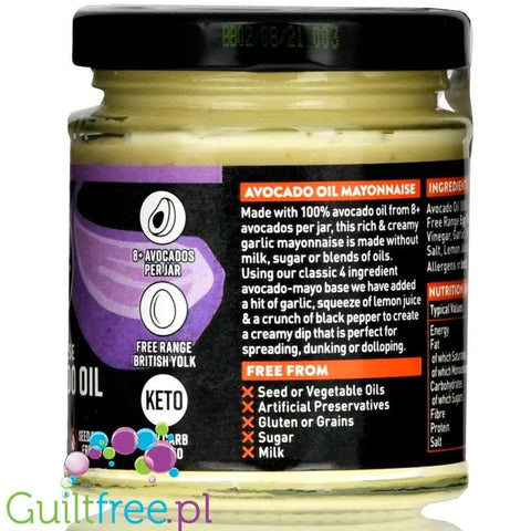 Hunter & Gather Garlic Avocado Mayo - czosnkowy keto majonez z awokado, 4 składnikowy by Hunter & Gather (hunter-gather-garlic-avocado-mayo-czosnkowy-keto-majonez-z-awokado-4-skladnikowy)