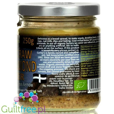 Carley's organiczne surowe masło migdałowe bez soli i cukru by Carley's Organic (carley-s-organiczne-surowe-maslo-migdalowe-bez-soli-i-cukru)