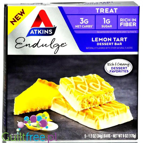 Atkins Endulge Lemon Tart, batoniki cytrynowe, PUDEŁKO by Atkins (atkins-endulge-lemon-tart-batoniki-cytrynowe-pudelko)