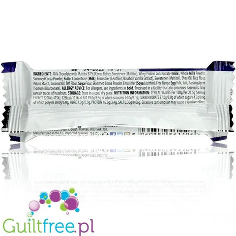 Novo Protein Break Bar - batonik a la KitKat bez cukru, wafel w mlecznej czekoladzie by Novo Easy Protein (Protein Bites) (novo-protein-break-bar-3-pak-a-la-kitkat-bez-cukru-batoniki-z-waflem-w-mlecznej-czekoladzie)