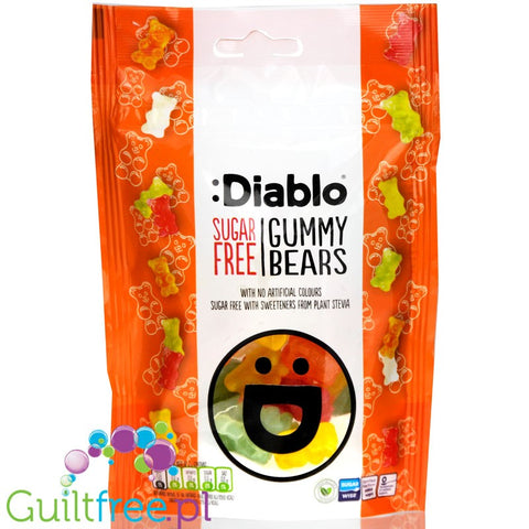 Diablo Stevia Gummy Bears - żelki misie bez cukru w owocowych smakach by Diablo (diablo-stevia-gummy-bears-zelki-misie-bez-cukru)