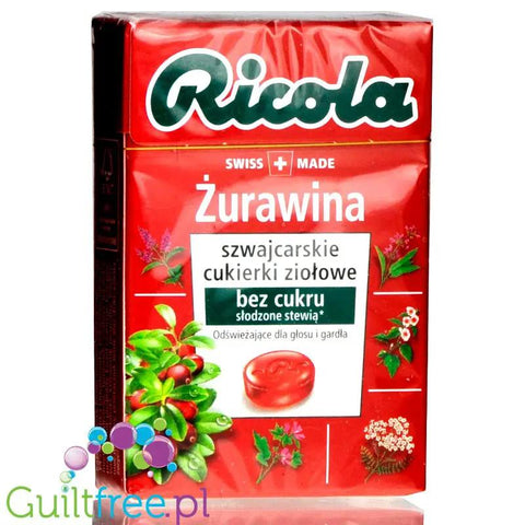 Ricola Cranberry - szwajcarskie cukierki ziołowe bez cukru z sokiem żurawinowym by Ricola (ricola-cranberry-szwajcarskie-cukierki-ziolowe-bez-cukru-z-sokiem-zurawinowym)