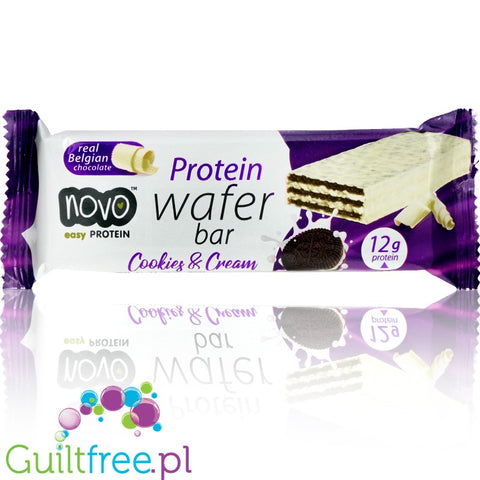 Novo Foods Wafer Cookies & Cream - wafelek proteinowy, Biała Czekolada & Ciasteczka Śmietankowe by Novo Easy Protein (Protein Bites) (novo-foods-wafer-cookies-cream-wafelek-proteinowy-biala-czekolada-ciasteczka-smietankowe)
