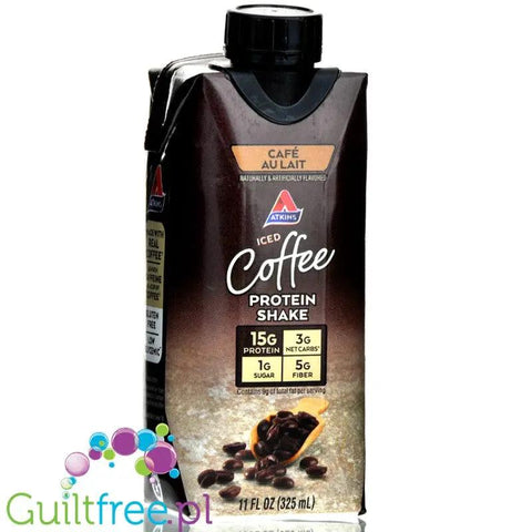 Atkins Iced Coffee RTD Protein Cafe Au Lait - gotowy kawowy koktajl proteinowy z witaminami by Atkins (atkins-nutritionals-iced-coffee-rtd-protein-cafe-au-lait-gotowy-koktajl-proteinowy)