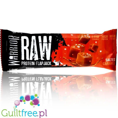 Warrior Raw Protein Flapjack Salted Caramel - owsiany baton białkowy ultra mało cukru Solony Karmel by Warrior Crunch (warrior-raw-protein-flapjack-salted-caramel-owsiany-baton-bialkowy-ultra-malo-cukru-solony-karmel)