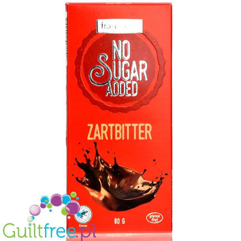 Frankonia Zartbitter Schokolade - bezglutenowa ciemna czekolada bez dodatku cukru by Frankonia (frankonia-chocolat-no-sugar-added-zartbitter-schokolade-80-g)