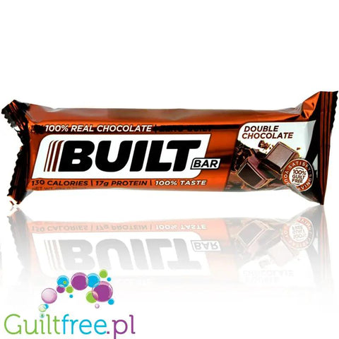 Built Protein Bar, Double Chocolate -17g białka & 130kcal, ultra niskokaloryczny baton białkowy by Built (built-protein-bar-double-chocolate)