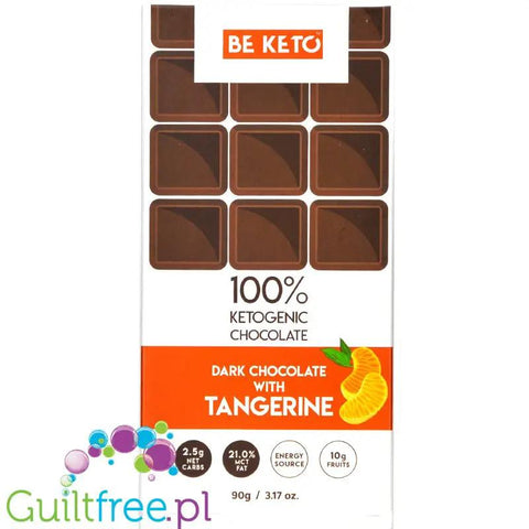 BeKeto™ 70% Cocoa Sunshine Orange - wegańska ketogeniczna czekolada bez dodatku cukru by BeKETO (beketo-czekolada-mandarynki-mct-ketogeniczna-czekolada-ze-stewia-i-erytrolem)