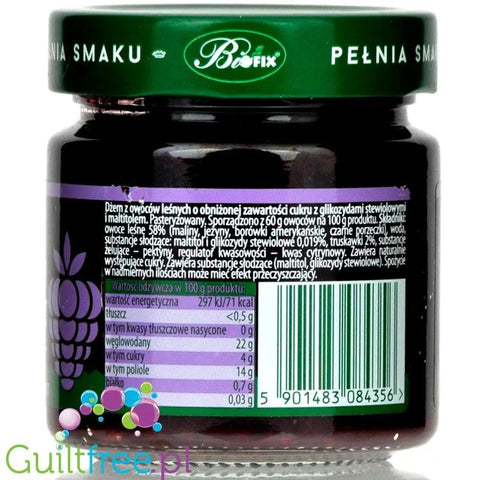BiFIX Owoce Leśne - dżem jagodowo-malinowy bez cukru słodzony stewią by BiFIX (bifix-owoce-lesne-dzem-jagodowo-malinowy-bez-cukru-slodzony-stewia)