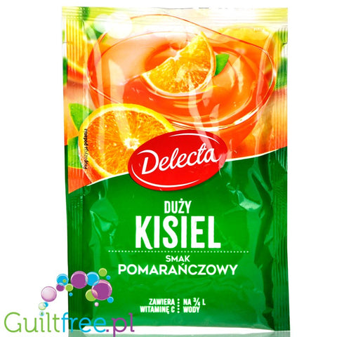 Delecta kisiel pomarańczowy bez cukru z witaminą C by Bakalland & Delecta (delecta-kisiel-pomaranczowy-bez-cukru-z-witamina-c-duze-opakowanie-na-075l-wody)