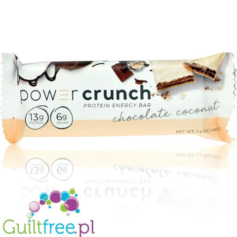 Power Crunch Chocolate Coconut wafelek proteinowy z kremem (Czekolada & Kokos) by Power Crunch (power-crunch-chocolate-coconut-wafelek-proteinowy-z-kremem-czekolada-kokos)