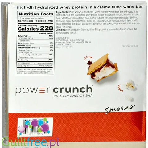 Power Crunch S'mores BOX x 12 - wafelek proteinowy z kremem by Power Crunch (power-crunch-s-mores-box-x-12-wafelek-proteinowy-z-kremem)