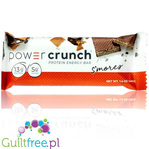 Power Crunch S'mores BOX x 12 - wafelek proteinowy z kremem by Power Crunch (power-crunch-s-mores-box-x-12-wafelek-proteinowy-z-kremem)