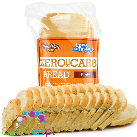 ThinSlim Zero Carb Bread, Plain - proteinowo-błonnikowy keto chleb bez węglowodanów 45kcal by ThinSlim Foods (thinslim-zero-carb-bread-plain-proteinowo-blonnikowy-keto-chleb-bez-weglowodanow-45kcal)
