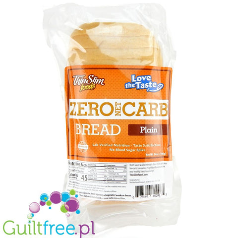 ThinSlim Zero Carb Bread, Plain - proteinowo-błonnikowy keto chleb bez węglowodanów 45kcal by ThinSlim Foods (thinslim-zero-carb-bread-plain-proteinowo-blonnikowy-keto-chleb-bez-weglowodanow-45kcal)