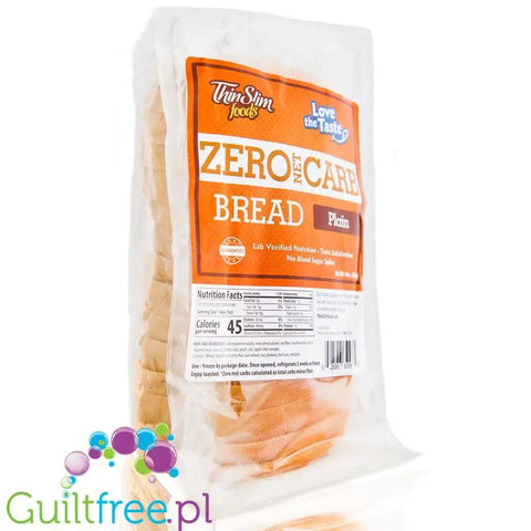 ThinSlim Zero Carb Bread, Plain - proteinowo-błonnikowy keto chleb bez węglowodanów 45kcal by ThinSlim Foods (thinslim-zero-carb-bread-plain-proteinowo-blonnikowy-keto-chleb-bez-weglowodanow-45kcal)