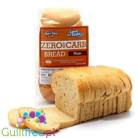 ThinSlim Zero Carb Bread, Plain - proteinowo-błonnikowy keto chleb bez węglowodanów 45kcal by ThinSlim Foods (thinslim-zero-carb-bread-plain-proteinowo-blonnikowy-keto-chleb-bez-weglowodanow-45kcal)
