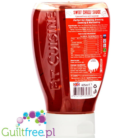 Fit Cuisine Sweet Chilli - pikantny sos bez cukru i tłuszczu z płatkami chilli by Applied Nutrition (applied-fit-cuisine-sweet-chilli)