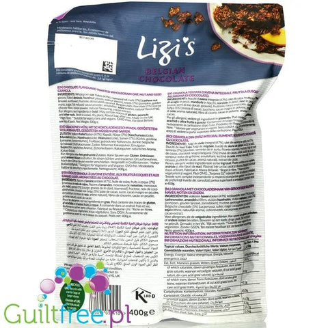 Lizi's Granola Belgian Chocolate - granola owsiana GL6,6 Belgijska czekolada & Cashew by Lizi's Granola (granola-owsiana-gl66-belgijska-czekolada-orzechy-cashew-04kg)