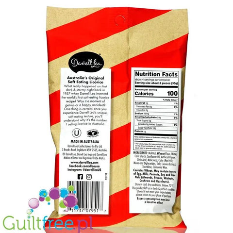 Darrell Lea Strawberry Liquorice truskawkowa lukrecja bez cukru, miękka by Darrell Lea (darrell-lea-strawberry-liquorice-miekka-lukrecja-do-zucia-bez-cukru)